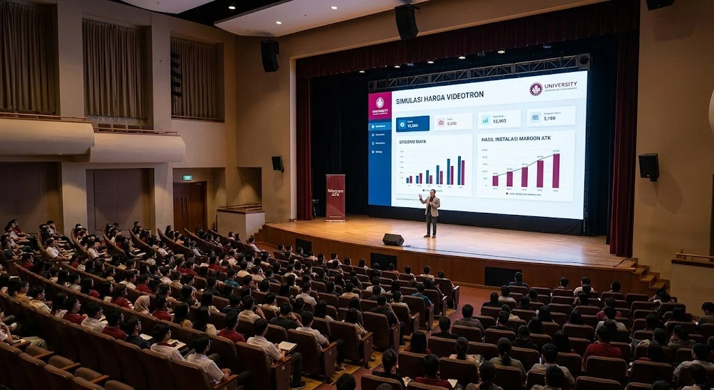 Simulasi Harga Videotron LED Indoor untuk Auditorium
