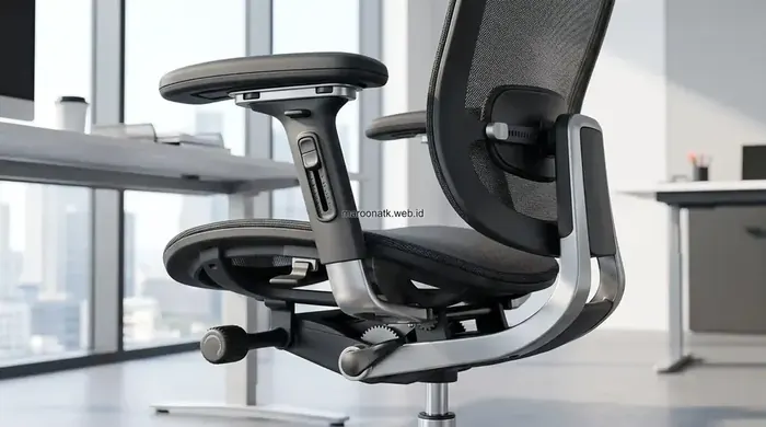 Detail Mekanisme Lumbar Support dan Pengatur Posisi Kursi Ergonomis